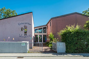 Das Gebäude des Kindergartens Wunderfitz von außen