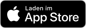 Button zum Apple App Store zum Download der Regio-App von Linkenheim-Hochstetten